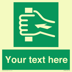 Custom Push Bar Sign